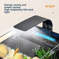 Aquarium de bureau JSD en verre ultra-clair avec filtre arrière, petit aquarium écologique nano avec lumière LED et pompe à eau