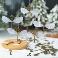 Breloques vintage en forme de clé ailée pour tresses, pendentifs en alliage pour dreadlocks, accessoires de cheveux bohèmes pour la décoration des tresses