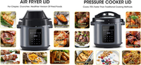 Cuisinière à pression électrique programmable en acier inoxydable, friteuse à air, écran LED, capacité 1L, classe d'efficacité énergétique, usage domestique