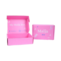 Maßgefertigte Geprägte Recycelte Logo-Geschenkverpackungsbox in Rosa, Groß, Mittel, Klein, Quadratisch, Faltbar für Schuhe, Kleidung, Socken