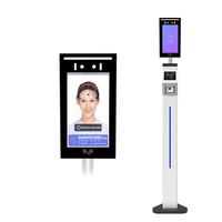 Sistema de control de acceso de reconocimiento facial con contraseña de huella dactilar Código QR y sensor térmico con función de reinicio conveniente