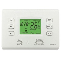 Termostato Honeycool QD-HVAC11 para Aire Acondicionado Central, con Batería o Alimentación de 24V, Repuestos HVAC, Programable 5+2, de Una Etapa