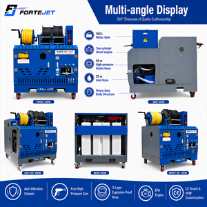 <span class=keywords><strong>Nettoyeur</strong></span> de canalisations diesel autonome 500L, 200 bars, 84L/min, 30 CV, bicylindre, double bobine, pour canalisations de 32 pouces - Product Image 5