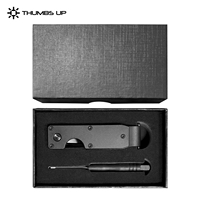 Porte-clés court en aluminium THUMBS-UP avec blocage RFID et fermeture ouverte, étui de rangement pour collectionneur de porte-clés métalliques