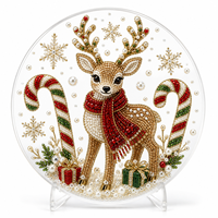 Kit de Peinture Diamant 5D Complet Noël, Peinture Perle, Maison Hantée Gothique, Broderie Strass, Fournitures Artistiques
