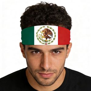 Bandeau de sport souple et large à imprimé drapeau national, haute élasticité, pour yoga et entraînement - Product Image 1