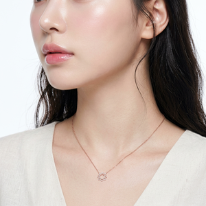 High Quality Minimalist Hand Crafted Daily Wearing Natural Diamond <b>Necklace</b> Real 18K Rose White Gold Pendant <b>Necklace</b> For Women - Product Image 5