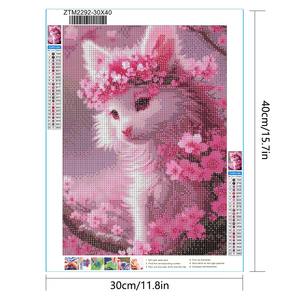 Chat fleur <span class=keywords><strong>mer</strong></span> diamant peinture ensemble <span class=keywords><strong>paysage</strong></span> peinture complète diamant peinture ensemble bricolage adulte maison murale décoration cadeau - Product Image 2