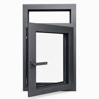 Fenêtres modernes en aluminium blanc de laiton, du sol au plafond, verre triple couche pour villas et maisons de luxe