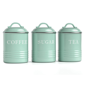 Ksy Có Thể Thiết Lập <span class=keywords><strong>3</strong></span> Kín Trang Trại Canister Đường Cà Phê Trà Lưu Trữ Jar Kim Loại Nhà Bếp Canister <span class=keywords><strong>Set</strong></span> - Product Image 1