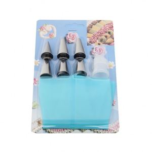 Ensemble de 8 pièces : Poches à douille pour crème et glaçage + 6 embouts en acier inoxydable pour décoration de gâteaux - Product Image 1