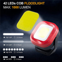 Puissant COB LED lampe de travail d'urgence 1000 lumens Portable lampe de poche de travail magnétique Rechargeable lampe de travail de réparation de voiture
