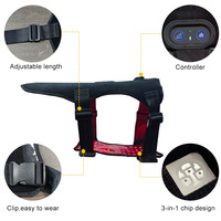 Faja ajustable de terapia de luz roja para patas de perro, almohadilla térmica infrarroja de tela suave reutilizable para recuperación postquirúrgica, articulaciones y uso en exteriores.
