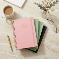 Agenda spirale portable 2027 personnalisé, écriture fluide, dorure à chaud, idéal pour la planification des tâches personnelles - Vente flash