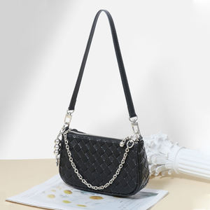 Bolsos de Hombro Tejidos de Cuero Genuino para Mujer, Nuevos Modelos 2025, Retro, de Alta Gama, Versátiles, Bolsos Pequeños Cuadrados para Llevar Bajo el Brazo - Product Image 2