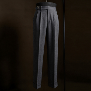 Pantalón <span class=keywords><strong>Gurkha</strong></span> MTM 100% Lana, Pantalón Casual Personalizado para Hombre, Pantalón a Medida de Cintura Alta para Hombre - Product Image 1