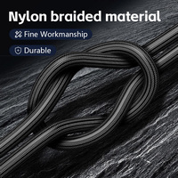 Cable de Carga Rápida Tipo-C con Malla de Nailon, Conductor de Cobre Puro para Móviles Android y Computadoras, Precio de Promoción al por Mayor