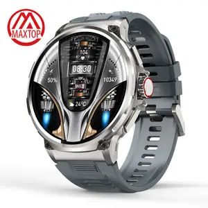 Maxtop pelacak kesehatan layar besar, jam tangan pintar pria olahraga kebugaran tahan air Android mode Reloj
