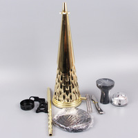 Grenzüberschreitender Export Einrohr-Shisha mit Mattgold-Beschichtung aus Aluminium, Panada Original Importierte Luxus-Leicht-Shisha Komplettset