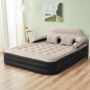 Multi-Functional Backrest Inflatable <b>Mattress</b> for Hospital Bedroom Use <b>Queen</b> <b>Size</b> Flocked Air Bed Built-in Pump Eco-Friendly - Product Image 3