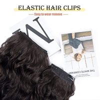Extensions de cheveux synthétiques ondulés à clipser sur mesure, 4 pièces, double trame épaisse, 20 pouces, blond méché brun moyen pour femmes