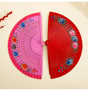 Nicro Nouveauté <span class=keywords><strong>Éventail</strong></span>s à main de style <span class=keywords><strong>espagnol</strong></span> pour la danse <span class=keywords><strong>flamenco</strong></span>, faits à la main, impression florale, artisanat en bois, cadeaux promotionnels - Product Image 3