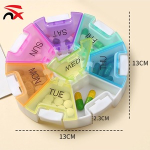Hàng tuần <span class=keywords><strong>Pill</strong></span> Organizer 7 khoang đẩy-mở Vòng <span class=keywords><strong>Pill</strong></span> Box trong suốt xách tay y học trường hợp du lịch khuyến mại Quà Tặng - Product Image 2