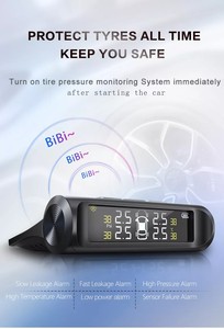 Hệ Thống Giám Sát Áp Suất Lốp Không Dây TPMS Thông Dụng Đồng Hồ Năng Lượng Mặt Trời Màn Hình <span class=keywords><strong>LCD</strong></span> 4 Cảm Biến Ngoài Cảm Biến Áp Suất Lốp - Product Image 6