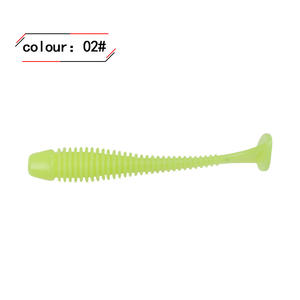 เหยื่อปลอมแบบนิ่ม 6 ชิ้น/ถุง 3 สี ทำจาก PVC พร้อมตะขอเหล็กกล้าคาร์บอนสูง สำหรับตกปลาในแม่น้ำและทะเลสาบ บรรจุภัณฑ์ - Product Image 6