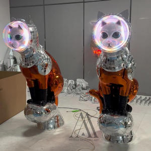 Statua di Gatto Astronauta Luminosa a Grandezza Naturale, Tema Spaziale Futuristico, per Esposizione in <span class=keywords><strong>Ingresso</strong></span> Cinema - Product Image 3