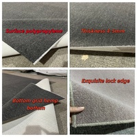 Karpet Loop Pile Warna Solid Terlaris, Karpet Dinding ke Dinding 100% PP Tahan Api, Lembut di Kaki, Cocok untuk Aula Perjamuan, Gereja, Ready Stock