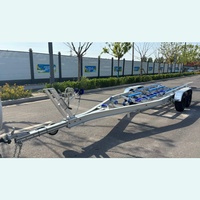 Remorque pour bateau en aluminium de 8,7 m, capacité de charge de 2800 kg, essieu tandem, bâches en polyéthylène, modèle très vendu, certification VIN CE DOT