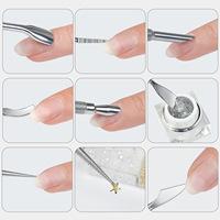 Ensemble de 6 pousse-cuticules en acier inoxydable de style russe, outil professionnel de manucure et pédicure, soin des ongles, logo personnalisé possible