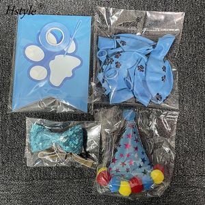 Perlengkapan Pesta Ulang Tahun Kucing Anjing Perlengkapan Pesta Ulang Tahun Anak Perempuan atau Laki-laki Dekorasi Pesta Ulang Tahun Anak Kaki Balon Cetak Dasi Kupu-kupu Set Set 467 - Product Image 5