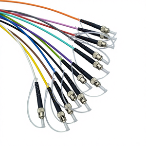 コムトン光ファイバーケーブル、12F ST-ST シングルモード G.657A2 9μm アーマードブラックケーブル。 取り外し可能なダストキャップ - Product Image 4