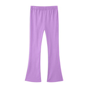 <span class=keywords><strong>Leggings</strong></span> a Zampa per Bambine, 100% Cotone, Vita Alta Elasticizzata, Pantaloni Larghi Casual a Gamba Larga per Bambine di 7 Anni, Rosso - Product Image 4
