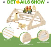 Jouets en bambou JQ pour poussins, barre de perchoir robuste pour poulets, grande perchoir en bois pour poussins pour poulailler et enclos