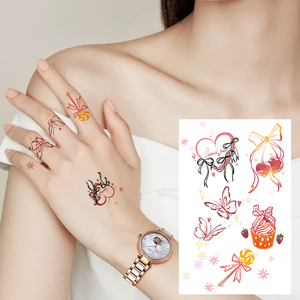 Fingertip Temporary <b>Tattoo</b> Sticker Waterproof Sweat Proof Long Lasting Colorful <b>Paper</b> Decal for Body Art Professional Use - Product Image 1
