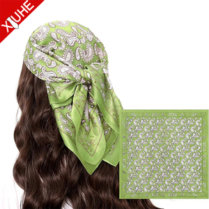 Foulard di Lusso Personalizzato in Seta Satinata con Stampa Paisley <span class=keywords><strong>per</strong></span> Donne, Sciarpa Quadrata Grande Vintage 100% Seta, <span class=keywords><strong>Bandana</strong></span> Versatile <span class=keywords><strong>per</strong></span> <span class=keywords><strong>Capelli</strong></span> - Product Image 4