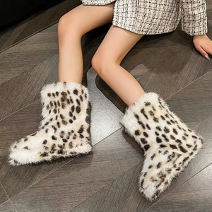 Botas de Nieve para Mujer 2026, Antideslizantes, Transpirables, Cálidas y Cómodas, con Forro Largo de Peluche, Zapatos de Moda para Exteriores - Product Image 1