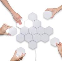 Luces LED Hexagonales Geométricas para Camping, Control Táctil, Luces Nocturnas Hexagonales para Pared, para Exteriores