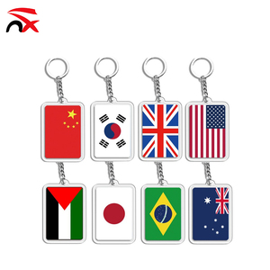 Llavero Acrílico con Bandera Marroquí Impresa a Doble Cara con Logotipo Personalizado, Anillo para Llaves Marroquí para Regalo de Fanáticos del Fútbol - Product Image 2