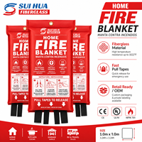 Couverture anti-feu en fibre de verre, service OEM pour la sécurité domestique et la cuisine, logo personnalisé, taille et emballage sur mesure, faible MOQ, vente en gros, approvisionnement en vrac