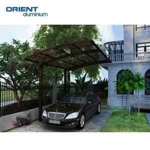 Cobertizo de policarbonato fácilmente ensamblado, pérgola de aluminio, cocheras para estacionamiento de automóviles, cobertizo de coche Independiente de aluminio - Product Image 1