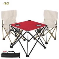 Table de camping en plein air pliante de jardin de pique-nique en acier au carbone portable léger
