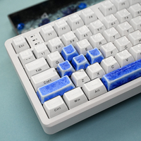 Capuchons de touches MHT Enter, surface bleue brillante, en céramique, pour claviers OEM et mécaniques