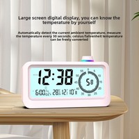 Minuteur visuel intelligent, horloge numérique LCD, réveil, minuterie de bureau alimentée par piles