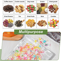 Pochette autoportante grand format avec fenêtre en Mylar, colorée, plaquée aluminium, pour l'emballage de fruits secs, thé, aliments pour animaux, gelées et conserves
