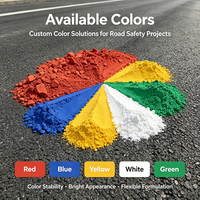 Peinture thermoplastique pour marquage routier en sacs de 25 kg, étanches à l'humidité, choix de plusieurs couleurs, en stock pour la marquage routier des zones industrielles