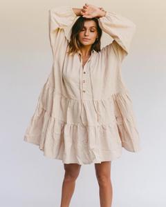 Vacances Décontracté surdimensionné femme <span class=keywords><strong>robe</strong></span> Printemps Blouse Dentelle Cordes Haut Bas À Volants <span class=keywords><strong>Robe</strong></span> <span class=keywords><strong>En</strong></span> <span class=keywords><strong>Lin</strong></span> - Product Image 4